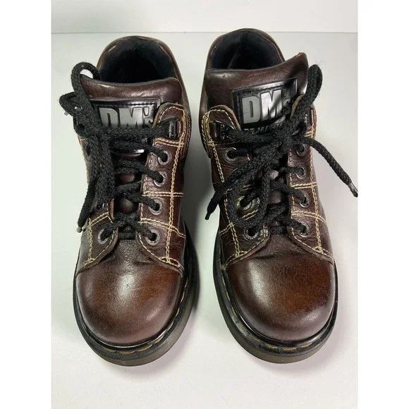 Vintage Dr Doc Martens Y2K Leather Oxford Chunky Platform Shoe Womens US Size 8 - Picture 5 of 14